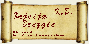 Kajsija Drezgić vizit kartica
